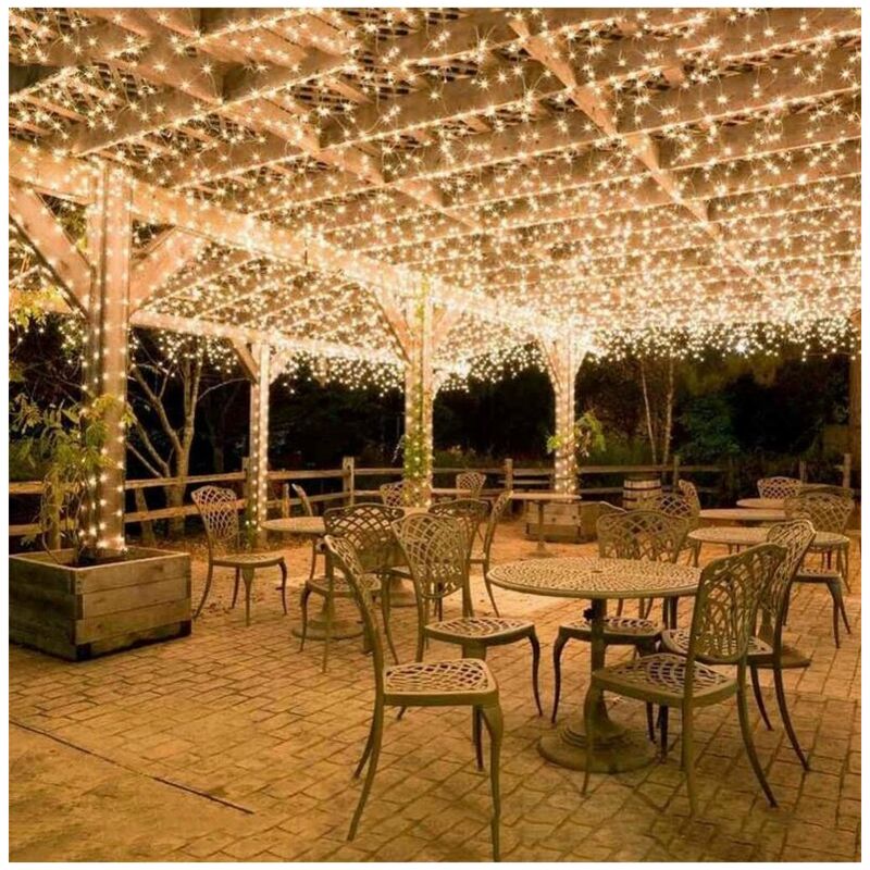 foto del prodotto lucine carnevale matrimonio illuminazione da giardino per interni ed esterni 50m 500 led