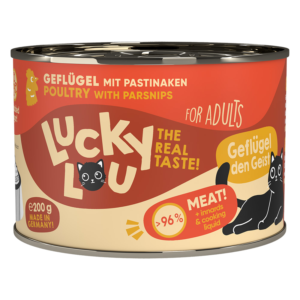 foto del prodotto lucky lou adult 6 x 200 g umido gatto pollame