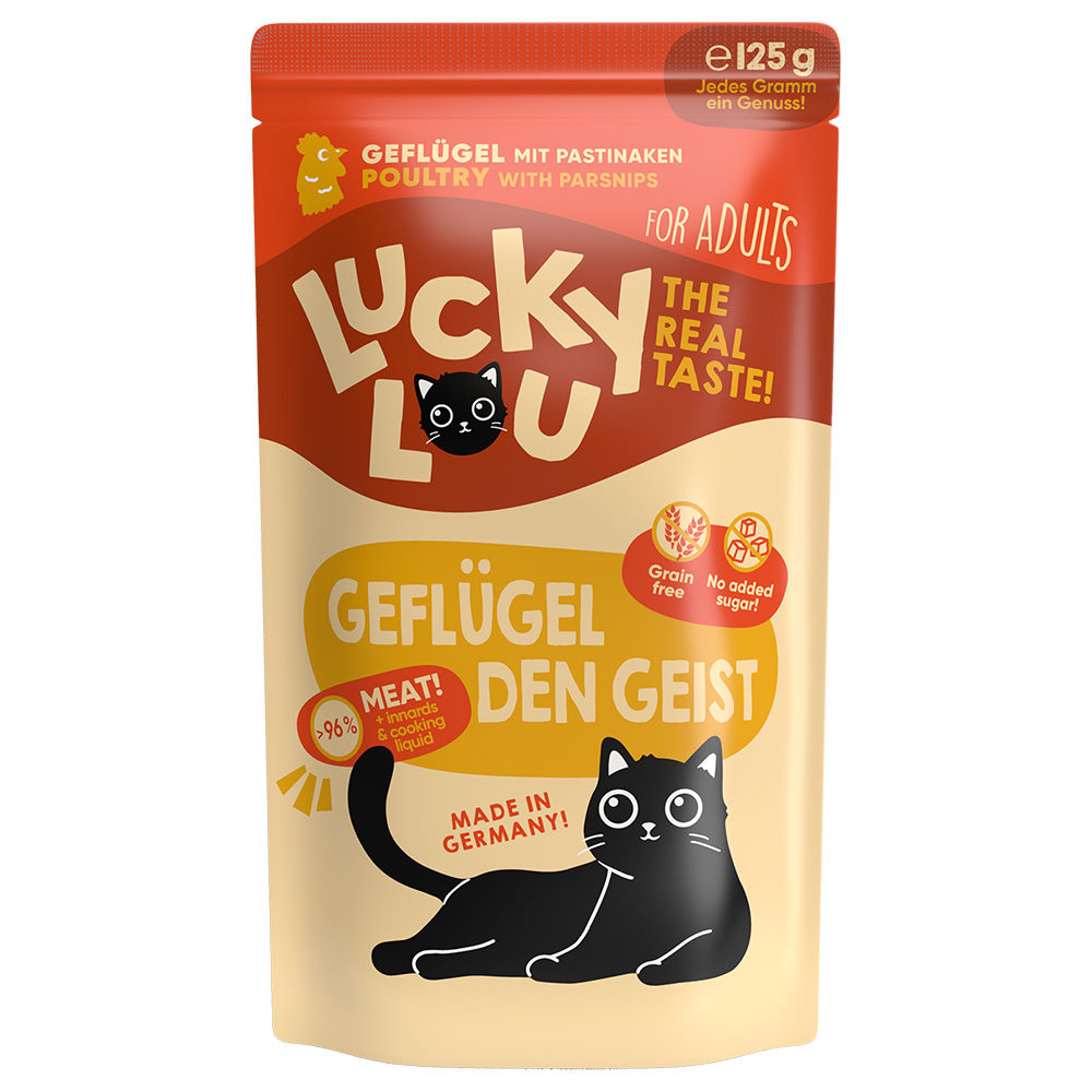 foto del prodotto lucky lou adult buste 16 x 125 g umido gatto pollame