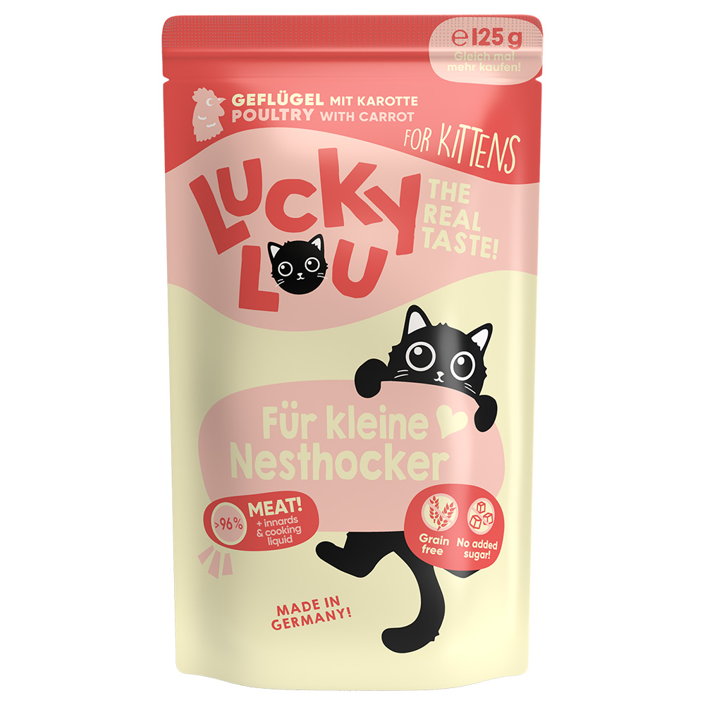 foto del prodotto lucky lou kitten 16 x 125 g umido gatto pollame