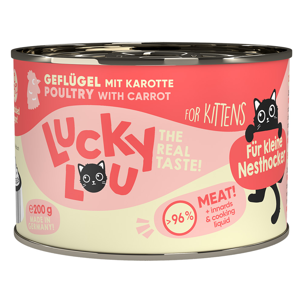 foto del prodotto lucky lou lifestage kitten 6 x 200 g umido gatto pollame