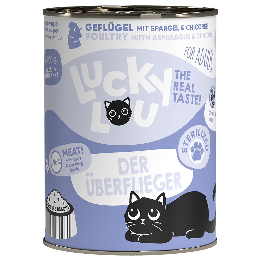 foto del prodotto lucky lou sterilized 6 x 400 g umido gatto pollame