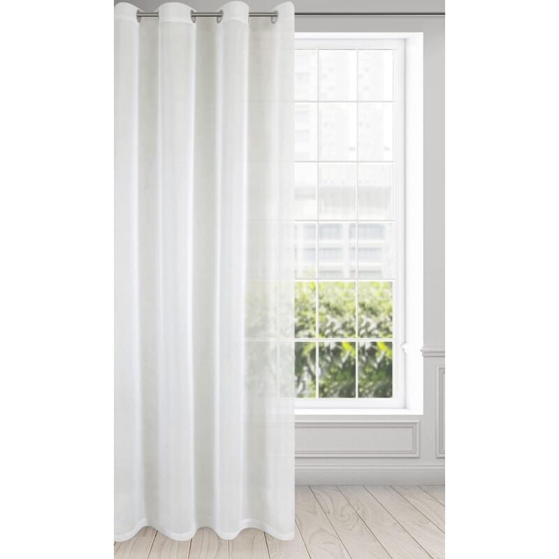 foto del prodotto lucy tenda in voile, tenda trasparente con occhielli 1 unit , camera da letto, soggiorno, cucina, 140 x 250cm, crema eurofirany