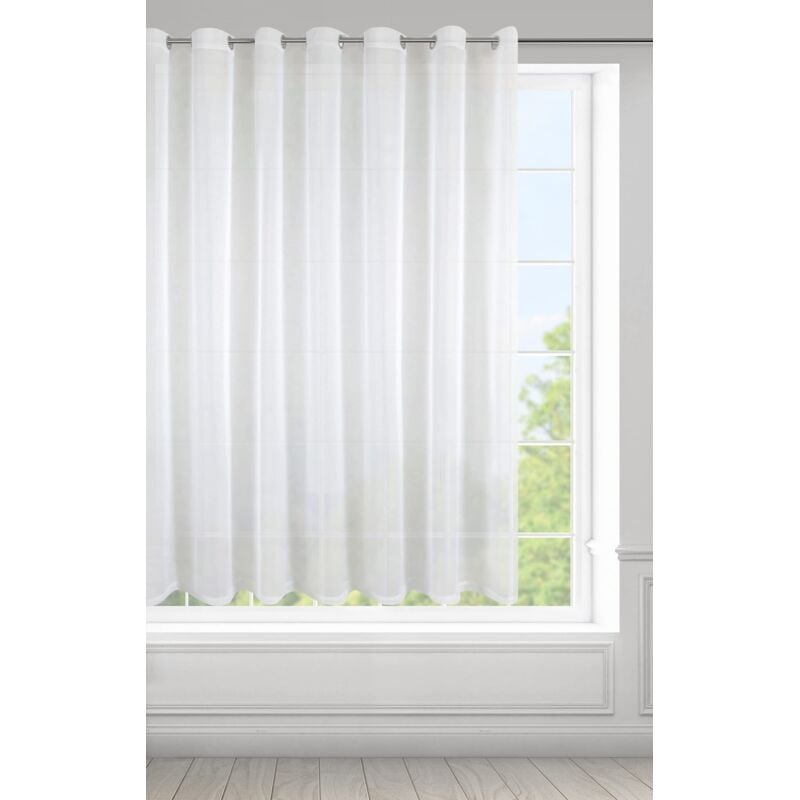 foto del prodotto lucy tenda in voile, tenda trasparente con occhielli 1 unit , camera da letto, soggiorno, cucina, 350 x 150cm, bianco eurofirany