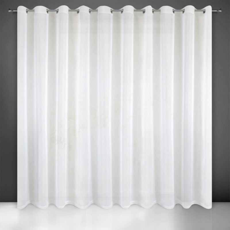 foto del prodotto lucy tenda in voile, tenda trasparente con occhielli 1 unit , camera da letto, soggiorno, cucina, 400 x 250cm, bianco eurofirany