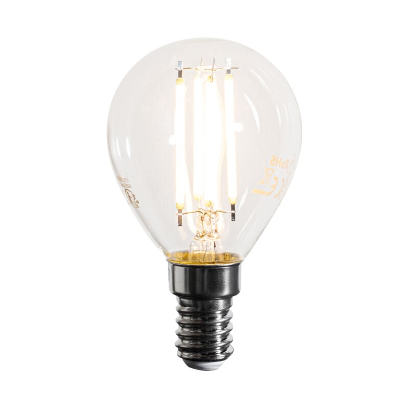 foto del prodotto luedd lampadina led e14 dimmerabile a filamento g45 trasparente 4w 470 lm 2700k
