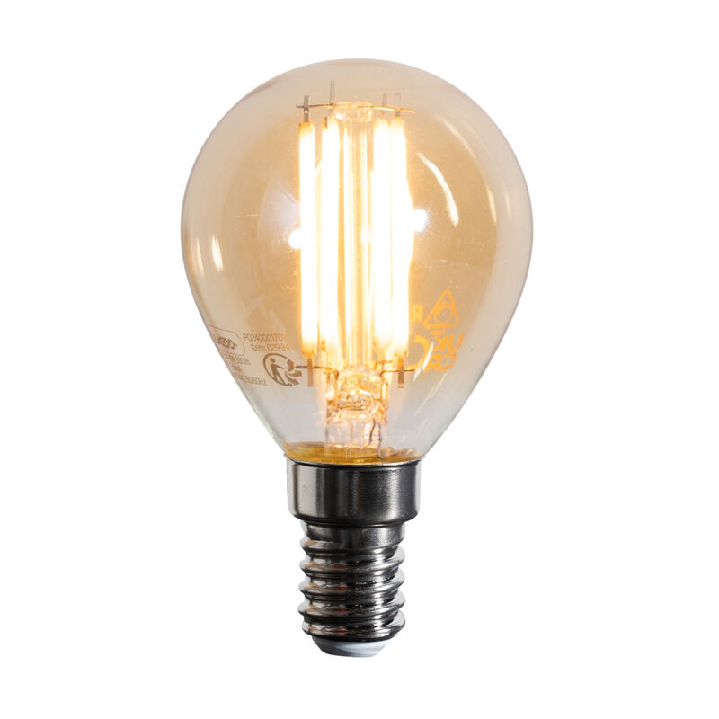 foto del prodotto luedd lampadina led e14 g45 oro 2w 180 lm 2100k