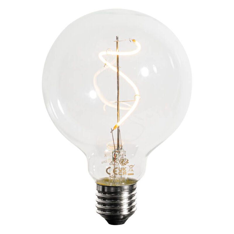 foto del prodotto luedd lampadina led e27 a filamento spirale dimmerabile g95 4w 270lm 2200k