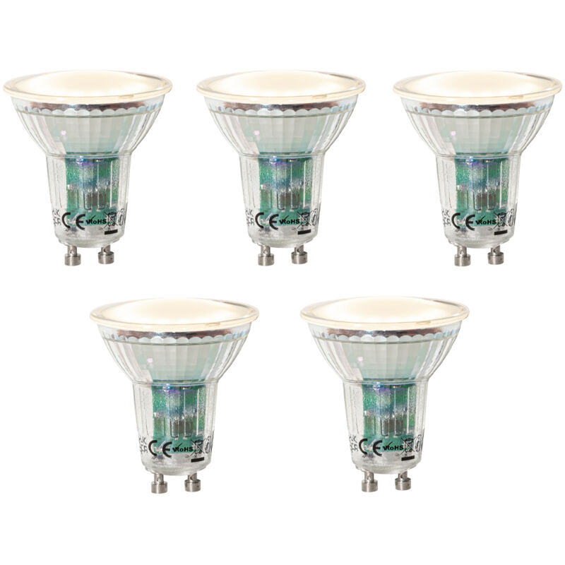 foto del prodotto luedd set di 5 lampadine led gu10 con sensore crepuscolare 3w 200 lm 2700k