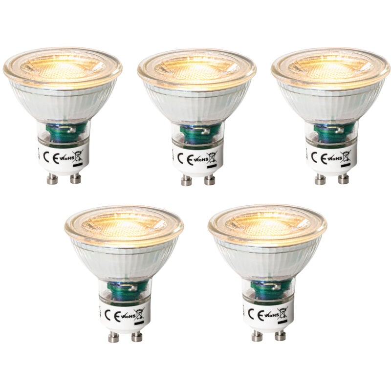 foto del prodotto luedd set di 5 lampadine led gu10 dimmerabili a 3 livelli 6w 460 lm 2000 6000k