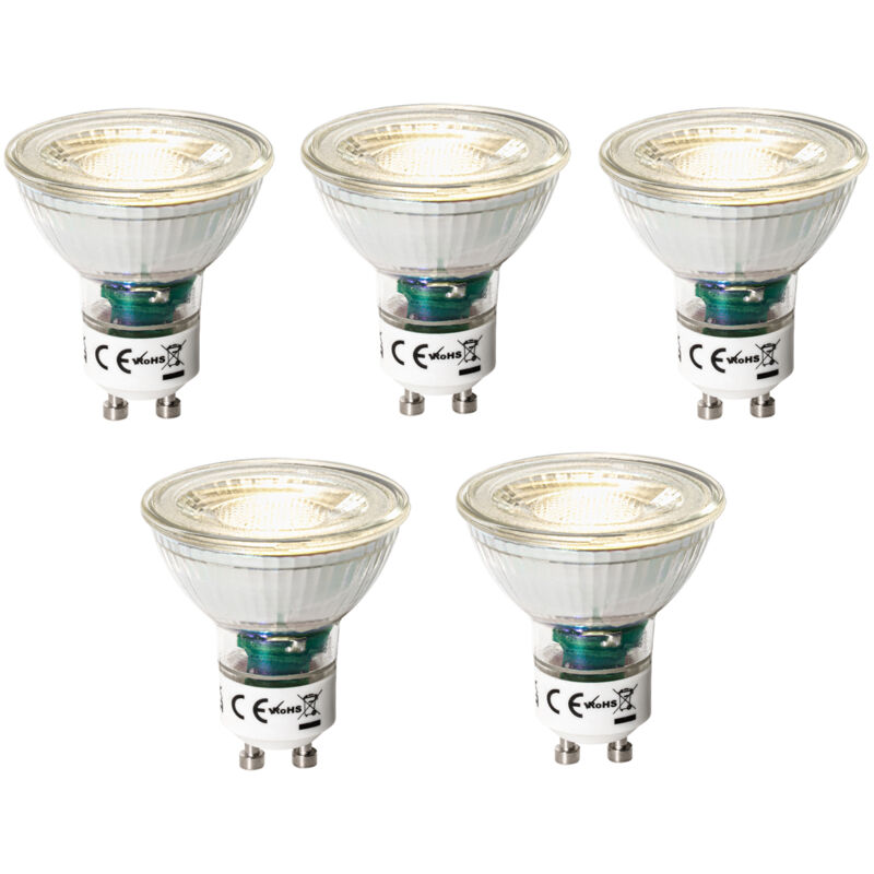 foto del prodotto luedd set di 5 lampadine led gu10 dimmerabili a 3 livelli 7w 600 lm 3000k