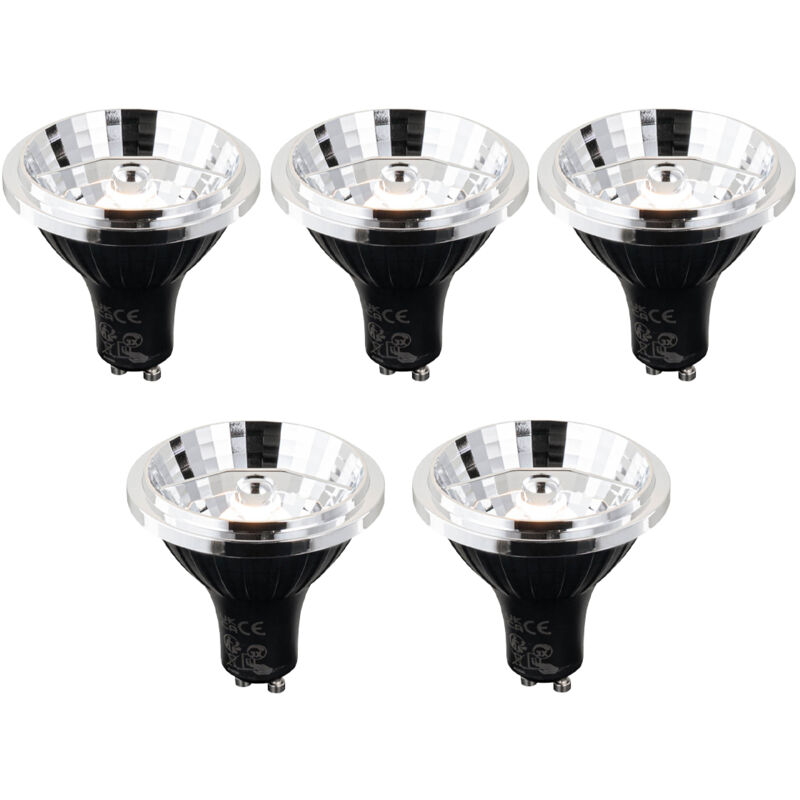 foto del prodotto luedd set di 5 lampadine led gu10 dimmerabili a 3 livelli kelvin 70mm 6w 500 lm 2200 3600k