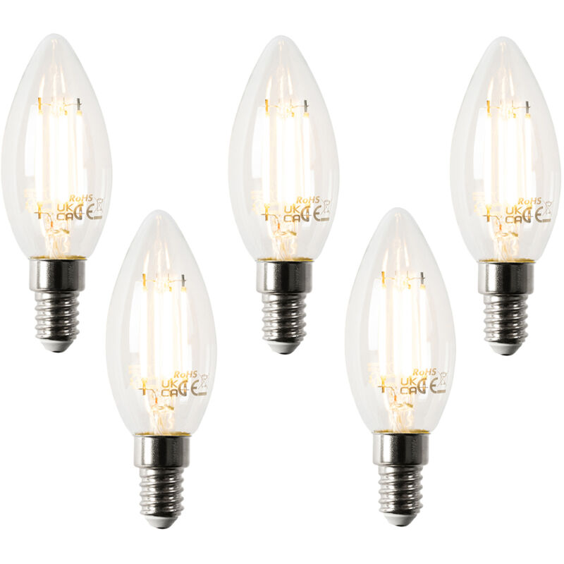 foto del prodotto luedd set di 5 lampadine led smart e14 b35 4.5w 470 lm 2700k