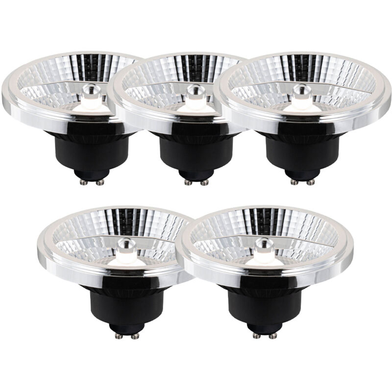 foto del prodotto luedd set di 5 lampadine led smart gu10 dimmerabili ar111 10w 800 lm 2200 6500k