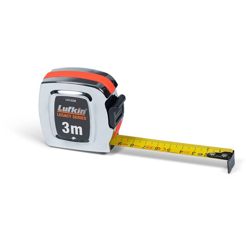 foto del prodotto lufkin l912cm 3m 13mm metro a nastro serie legacy, con custodia in abs cromato resistente agli urti