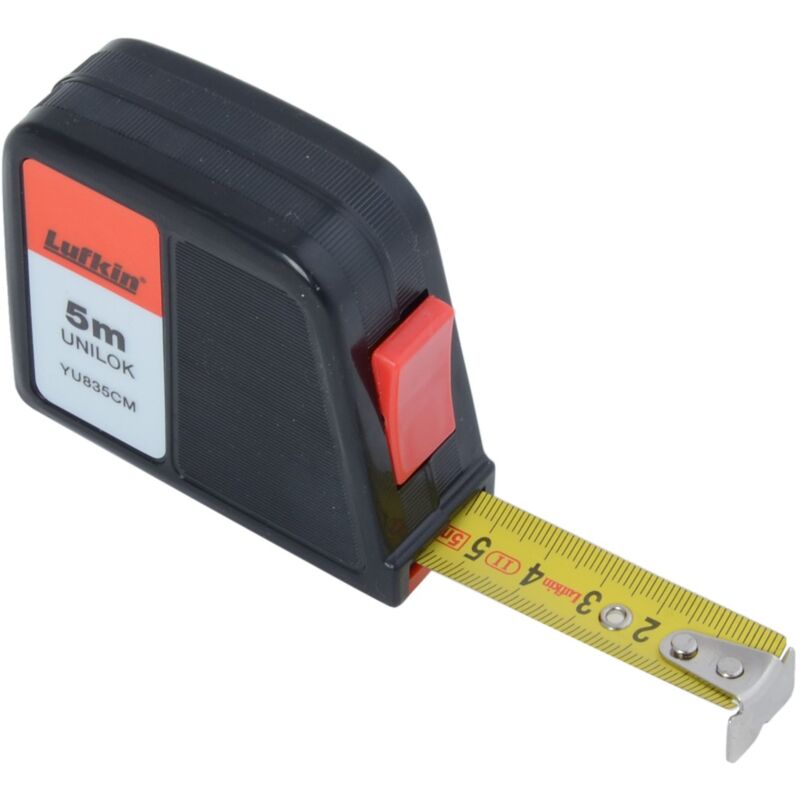 foto del prodotto lufkin yu835cm t0061083504 5m 19mm unilok metro a nastro di potenza, con alloggiamento resistente agli urti