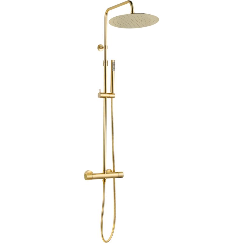 foto del prodotto luisa ii colonna doccia termostatica oro spazzolato essebagno