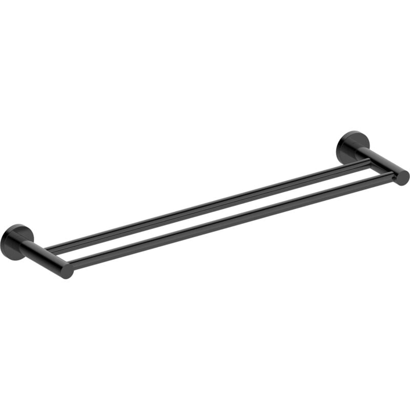 foto del prodotto luisa portasalviette 2 barre acciaio inox grigio metallizzato essebagno