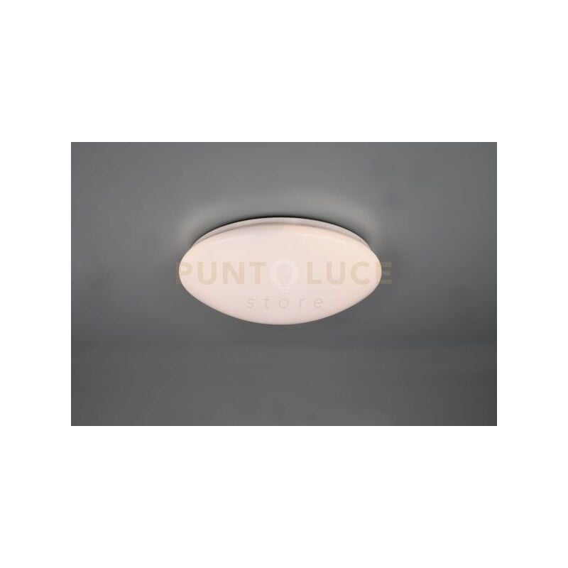 foto del prodotto lukida plafoniera led tonda diffusore metacrilato satinato con telecomando con funzioni di variazione luce calda e fredda, regolazione intensita di