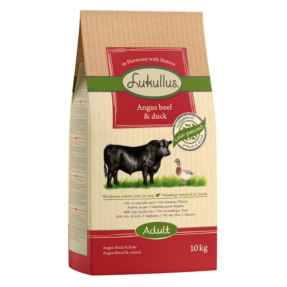 foto del prodotto lukullus manzo angus anatra con riso integrale 10 kg