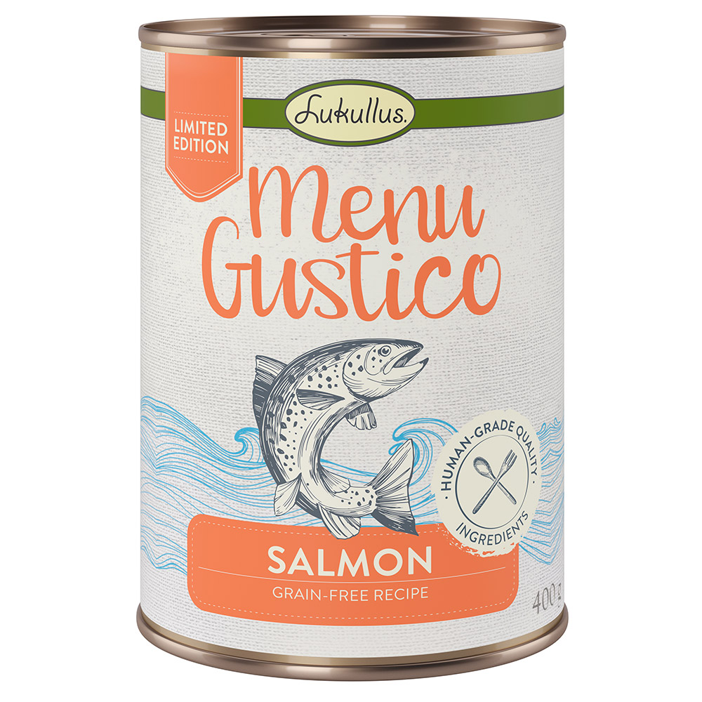 foto del prodotto lukullus menu gustico salmone con carote, erba medica e spinaci 6 x 400 g