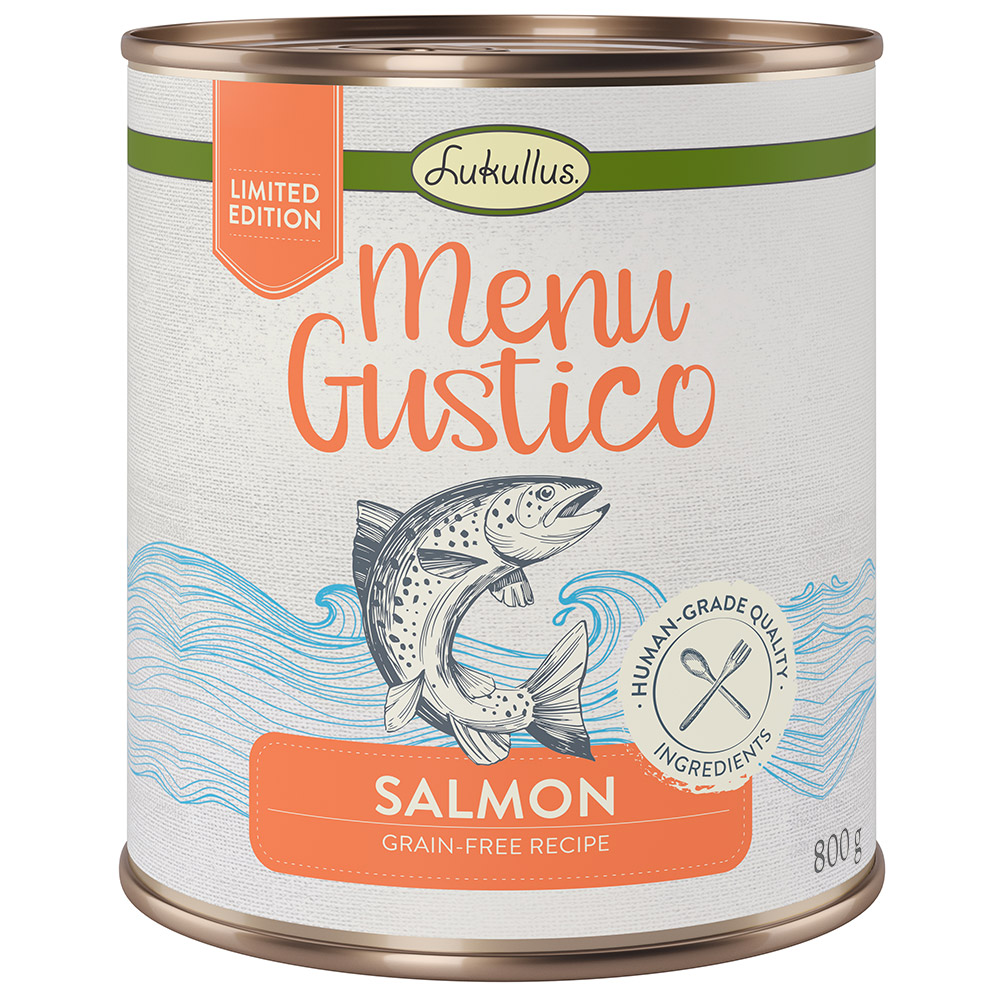 foto del prodotto lukullus menu gustico salmone con carote, erba medica e spinaci 6 x 800 g