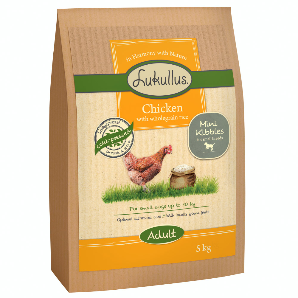 foto del prodotto lukullus mini pollo con riso integrale crocchette per cane - 5 kg