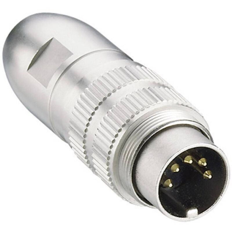 foto del prodotto lumberg 0331 08 connettore circolare din spina dritta numero poli num 8 argento 1 pz.