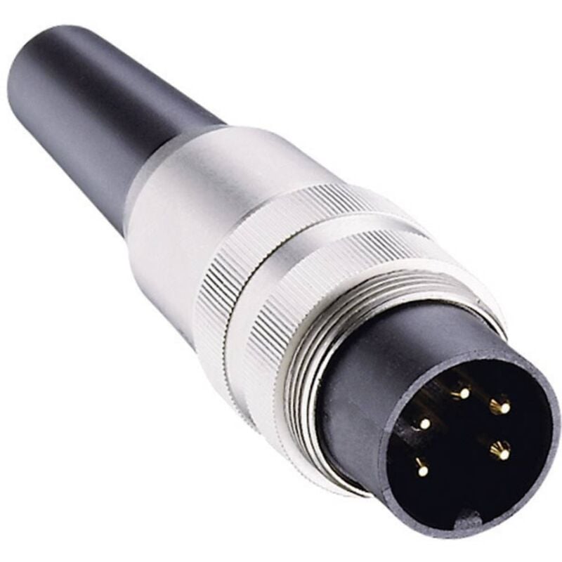 foto del prodotto lumberg sv 80 connettore circolare din spina dritta numero poli num 8 argento 1 pz.