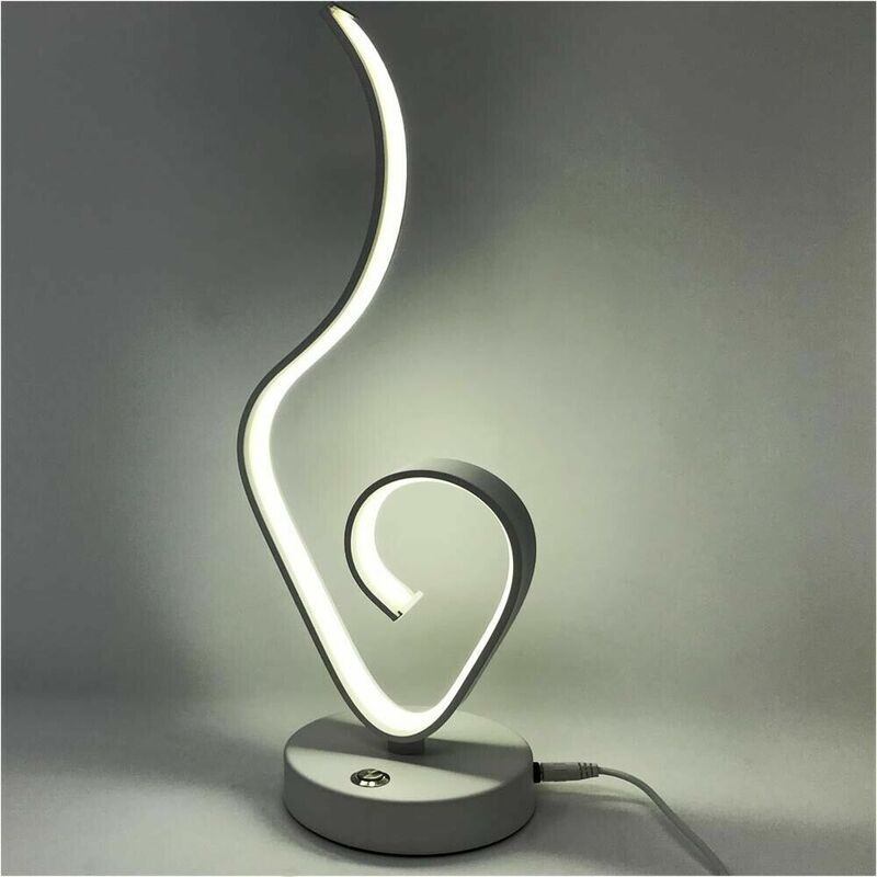 foto del prodotto lume da comodino stile moderno 9 w lumetto lampada led luce bianca 6500k d04 f