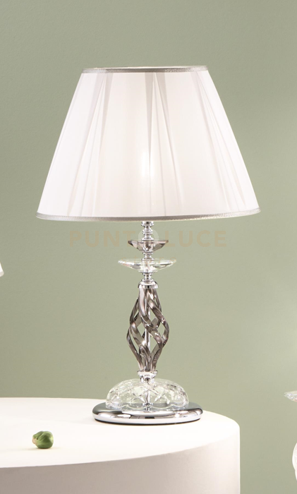 foto del prodotto lume piccolo 1306 1 luce fume' e cromo attacco e14 h.30+19cm