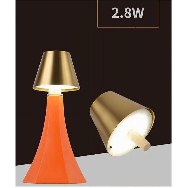 foto del prodotto lume testa lumetto led 2.8 w ricaricabile dimmmerabile cct 3 colori luce d10-3c - oro - trade shop traesio
