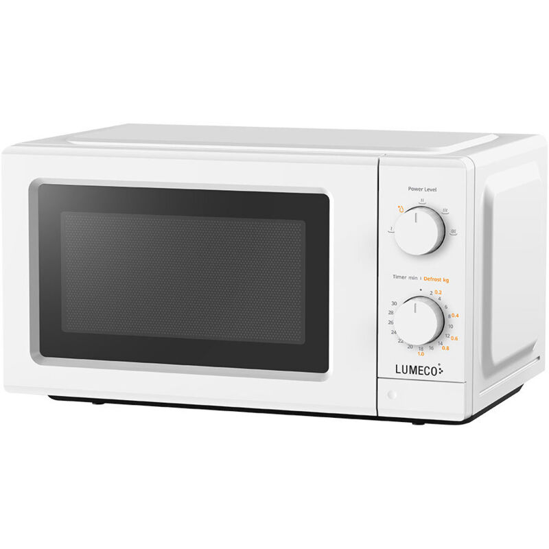 foto del prodotto lumeco light - microonde con 5 modalità e base antiscivolo 700w 230v con capacità 20 litri, colore bianco