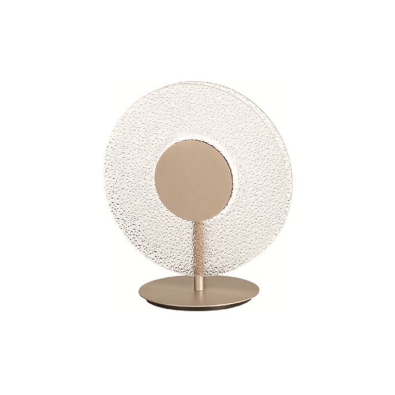 foto del prodotto lumetto a led candy 30x33 cm in metallo oro e vetro graniglia trasparente