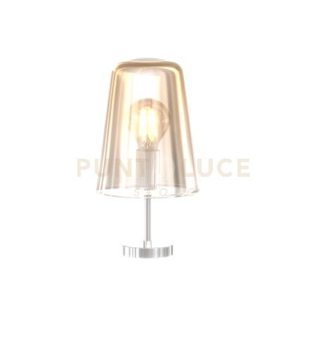 foto del prodotto lumetto cromo 1 luce ambra 1164cr pt am