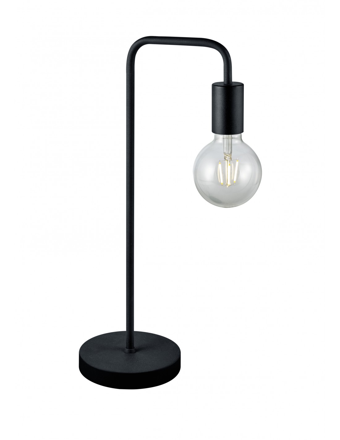 foto del prodotto lumetto minimal nero diallo portalampada e27 trio lighting