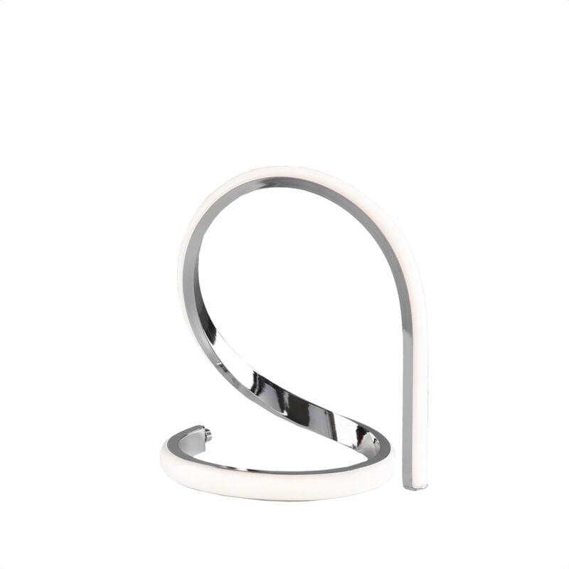 foto del prodotto lumetto moderno infinity luce led integrata metallo e alluminio cromo