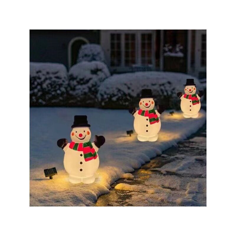 foto del prodotto lumi res de jardin de no l en plein air lumi res de paysage en forme de bonhomme de neige de no l, adapt es la d coration lumineuse de no l dans la
