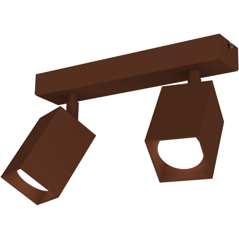 foto del prodotto lumicom brinck plafoniera m, 2x gu10, max 33w, metallo, corten, l.6cm