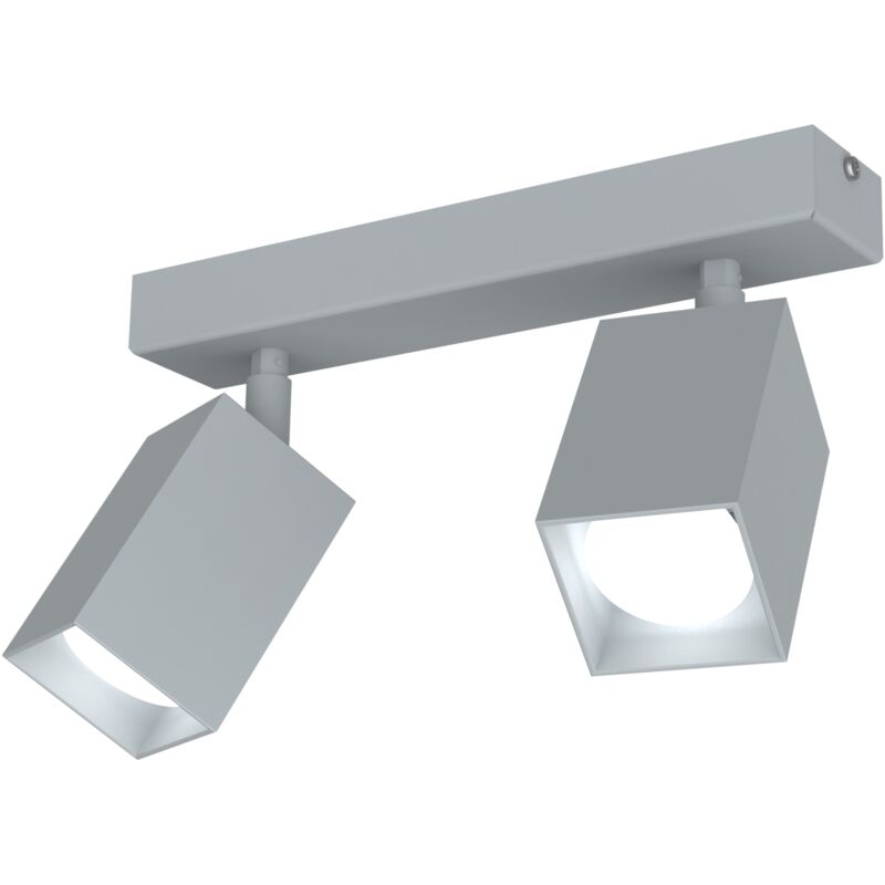 foto del prodotto lumicom brinck plafoniera m, 2x gu10, max 33w, metallo, grigio, l.6cm