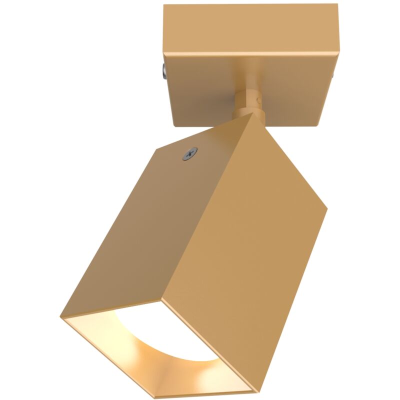 foto del prodotto lumicom brinck plafoniera s, 1x gu10, max 33w, metallo, anodic gold, l.6cm