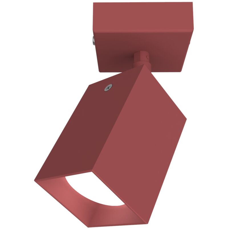 foto del prodotto lumicom brinck plafoniera s, 1x gu10, max 33w, metallo, rosso cowhide, l.6cm