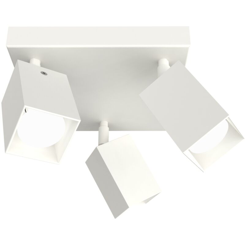 foto del prodotto lumicom brinck q plafoniera x3, 3x gu10, max 33w, metallo, bianco, l.25cm