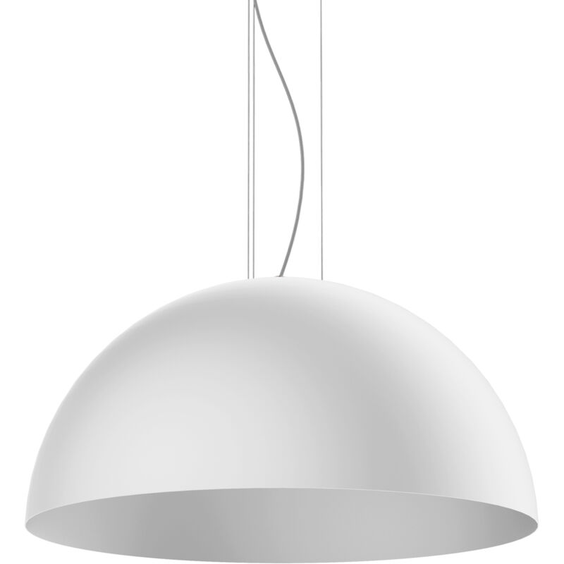 foto del prodotto lumicom cassis sospensione, 1xe27, max 42w, metallo, bianco opaco, d80cm