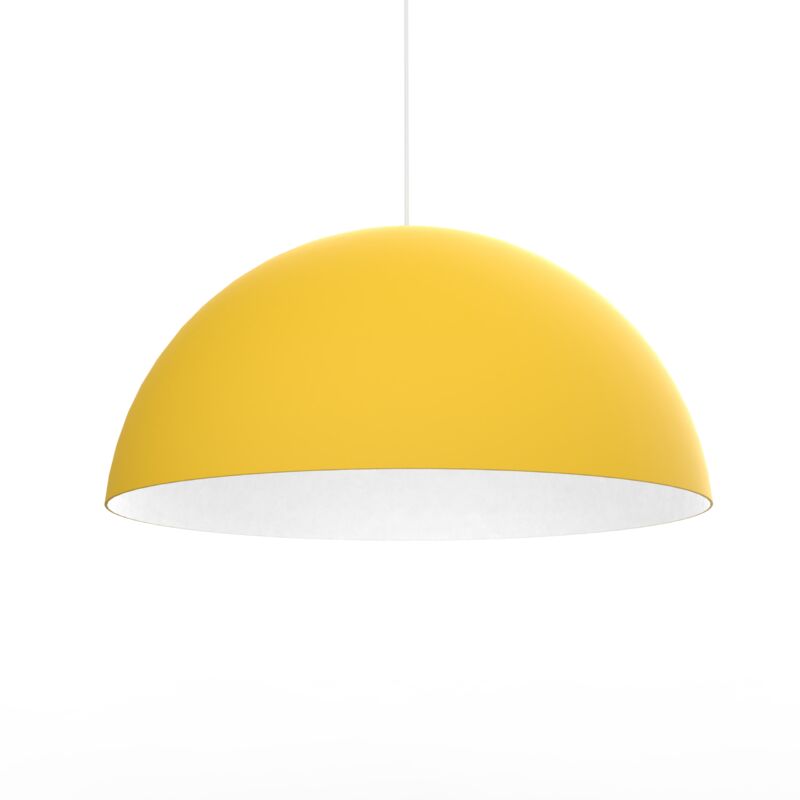 foto del prodotto lumicom cassis sospensione, 1xe27, max 42w, metallo, giallo bianco, d40cm