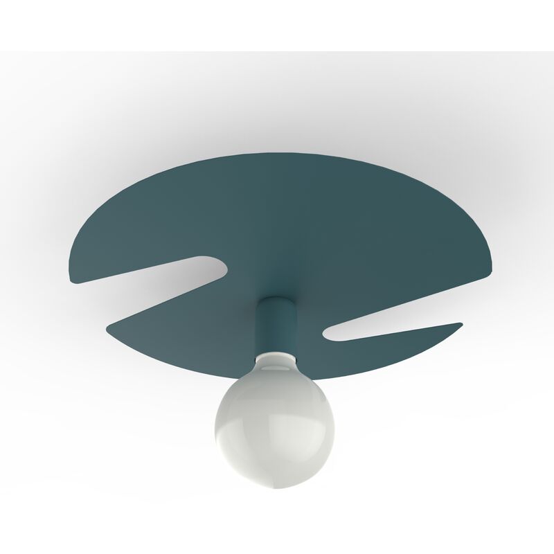 foto del prodotto lumicom coast plafoniera, 1xe27, max 42w, metallo, mediterranean blue, d.40cm