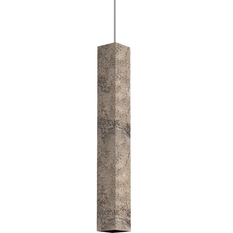 foto del prodotto lumicom cube sospensione, 1x gu10, max 33w, metallo, cemento, h60cm