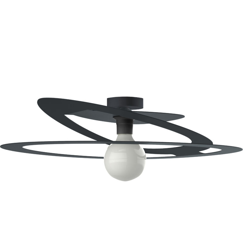 foto del prodotto lumicom dilate plafoniera, 1x e27, max 42w, metallo, antracite, d.40cm