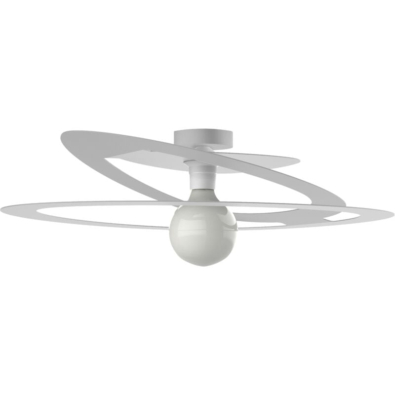 foto del prodotto lumicom dilate plafoniera, 1x e27, max 42w, metallo, bianco lucido, d.40cm