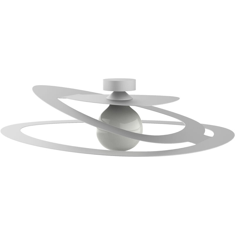 foto del prodotto lumicom dilate plafoniera, 1x e27, max 42w, metallo, bianco opaco, d.40cm